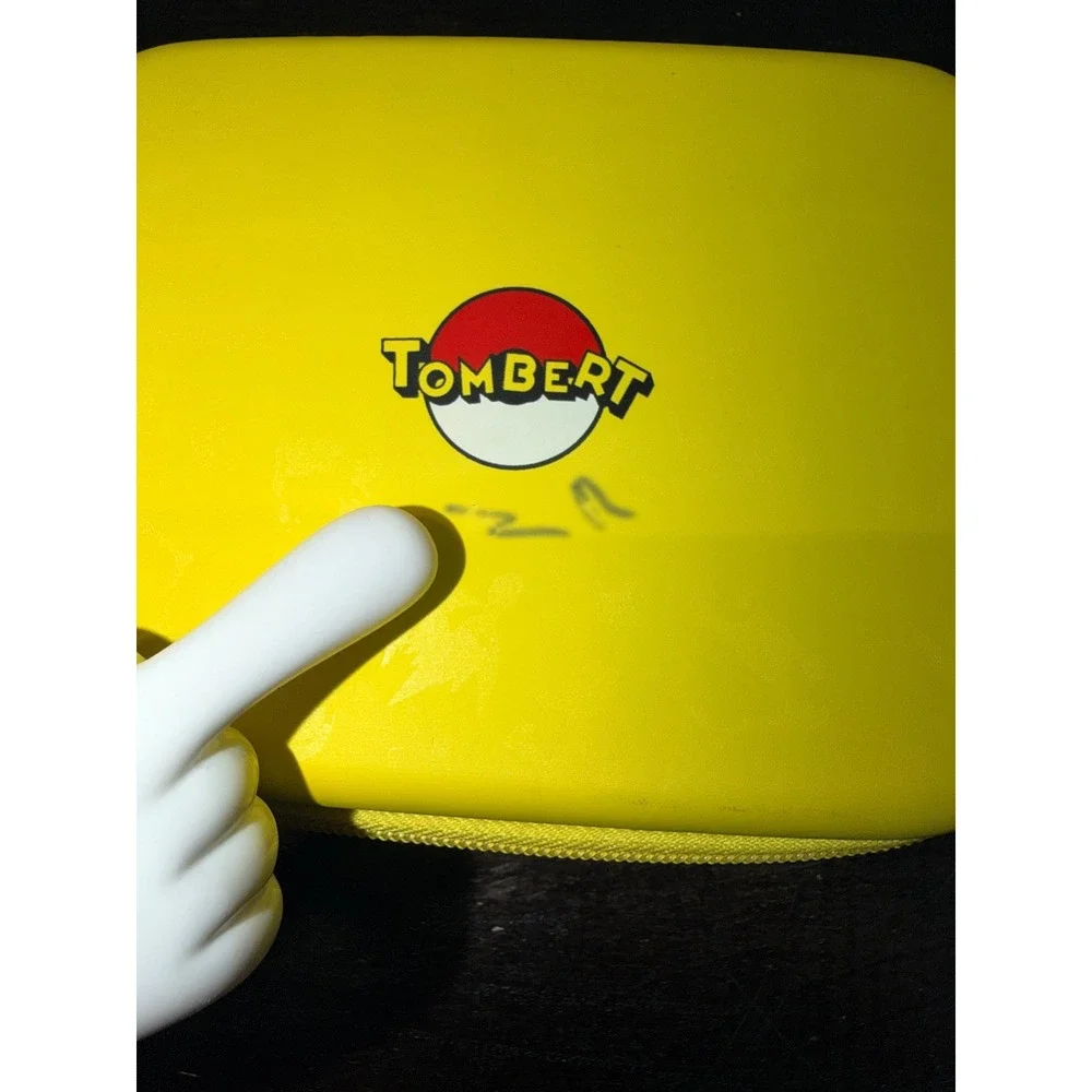 Rare Tombert Travel Carrying Yellow Pokemon Ball Zippered Case‎ Pouch For Switch
